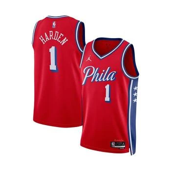 推荐Men's James Harden Red Philadelphia 76ers 2022/23 Statement Edition Swingman Jersey商品