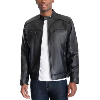 商品Michael Kors | Men's Perforated Leather Moto Jacket, Created for Macy's,商家Macy's,价格¥1472图片