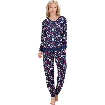 推荐PJ Couture Hello Winter Women's 2 Piece Printed Pullover & Jogger Sleepwear Set商品