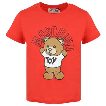 推荐Red Teddy Bear Logo Print Baby T Shirt商品