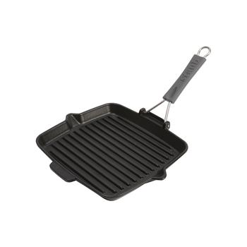 Staub | Staub Cast Iron 9.5" Square Folding Grill - Matte Black商品图片,6.9折