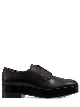 Prada | Leather Lace-up Derby Shoes商品图片,