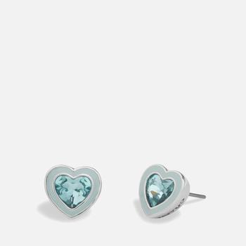 商品Coach Charming Crystals Silver-Plated Earrings图片