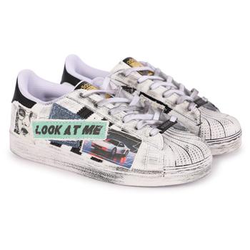 adidas superstar多少钱, Seddys | Adidas superstar eyes logo sneakers in white商品图片 4.4折起×额外7.5折, 额外七五折