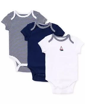 Little Me | Baby Boys Sailboat Short Sleeved Bodysuits, Pack of 3,商家Macy's,价格¥100