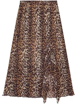 推荐GANNI - Leopard Print Midi Skirt商品