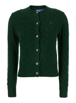 Ralph Lauren | Polo Ralph Lauren Pony Embroidered Cable-Knit Cardigan,商家Cettire,价格¥1814