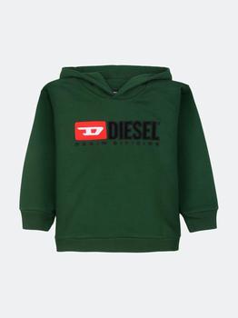 Diesel | Green Logo Hooded Sweatshirt商品图片,5.8折×额外9.5折, 额外九五折
