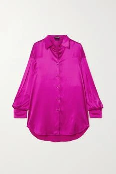 推荐大廓形真丝莱赛尔纤维混纺缎布衬衫  - IT34商品
