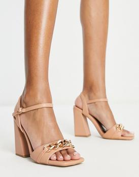 product New Look flared heel sandal in camel image