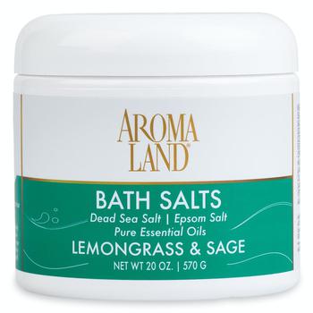 商品Aromaland | Bath Salts With Essential Oils Lemongrass & Sage, 20 Oz,商家Verishop,价格¥111图片