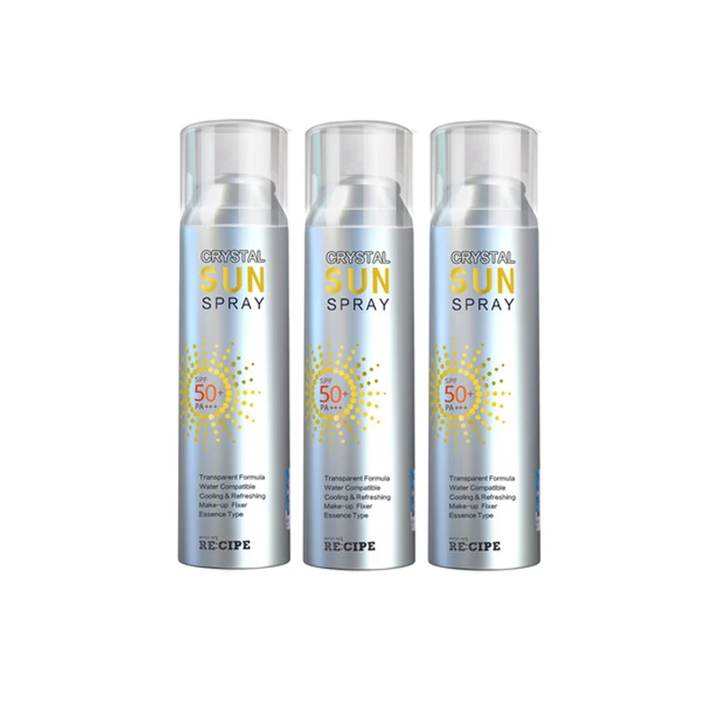 推荐【3件包邮装】RE:CIPE/玥之秘 水晶防晒喷雾 SPF50+ PA+++ 150ML*3商品