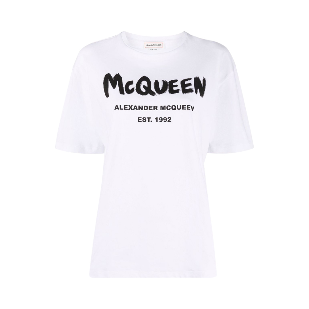推荐ALEXANDER MCQUEEN 女士白色棉质圆领T恤 659729-QZAD3-0909商品