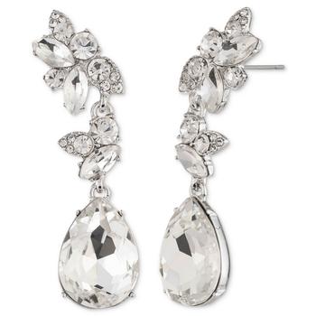 Givenchy | Silver-Tone Mixed Crystal Cluster Drop Earrings商品图片,