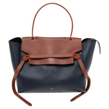 celine皮带, [二手商品] Celine | Celine Blue/Brown Leather Small Belt Top Handle Bag商品图片 4.1折, 满1件减$100, 满减