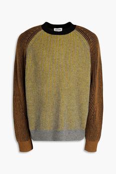 Kenzo | Color-block ribbed wool sweater商品图片,5折