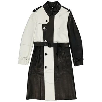Burberry | Men's Panelled Plonge Leather Double-breasted Trench Coat,商家Jomashop,价格¥18390
