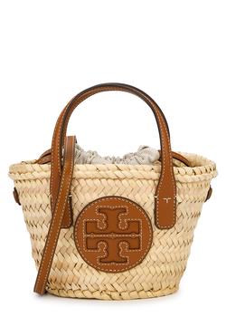 推荐Ella mini sand logo straw basket bag商品