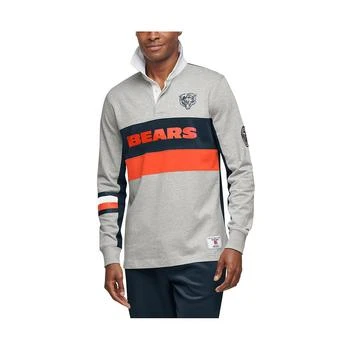 Tommy Hilfiger | Men's Gray, Navy Chicago Bears Rugby Long Sleeve Polo 