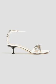 Sergio Rossi | sr Milano 50 crystal-embellished leather sandals,商家THE OUTNET US,价格¥1055