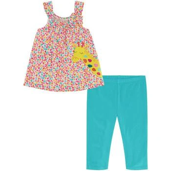 KIDS HEADQUARTERS | Little Girls Draw-Straps Printed Tunic and Capri Leggings Set, 2 Piece 3.9折