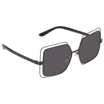 Tory Burch | Tory Burch Grey Solid Square Ladies Sunglasses TY6086 328287 55商品图片,2.7折