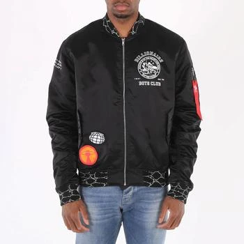 推荐Billionaire Boys Men's Black Rucksack Bomber Jacket, Size Medium商品