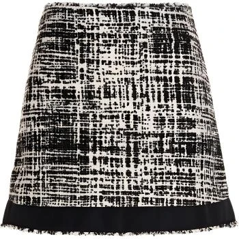 Prada | [预售3天]普拉达 花呢针织半身短裙 女款 黑色,商家AMRAP,价格¥1820