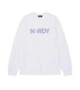 NERDY | 【享贝家】ZY-（预售款）NERDY 徽标字母圆领长袖T恤 男女同款 BIG BLENK LOGO L/S T-SHIRT,商家xiangbeiguoji,价格¥131