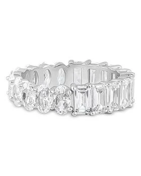 Kenneth Jay Lane | Oval & Emerald Cut Cubic Zirconia Eternity Band Ring,商家Bloomingdale's,价格¥552