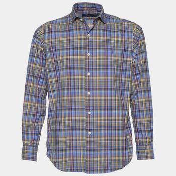 推荐Polo Ralph Lauren Multicolor Madras Check Cotton Button Front Shirt M商品