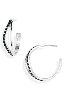 Nordstrom | Crystal Cutout Hoop Earrings,商家Nordstrom Rack,价格¥78