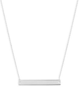 商品Saks Fifth Avenue | 14K White Gold Bar Forzantina Chain Necklace,商家Saks OFF 5TH,价格¥1299图片