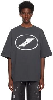 We11done | Gray Print T-Shirt 3.4折, 独家减免邮费