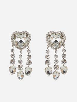 商品Alessandra Rich | Heart And Crystal Pendants Earrings,商家Italist,价格¥2532图片