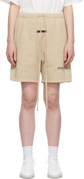 商品 Essentials驼色抓绒运动短裤,商家SSENSE,价格¥458图片