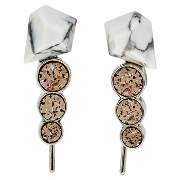 [二手商品] Dior | Dior Howlite & Crystal Climber Earrings商品图片,6.7折, 满$600减$50, 满减