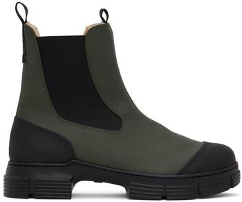 Ganni | Green Recycled Rubber City Boots商品图片,