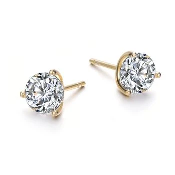 Stella Valentino | Sterling Silver 14k Yellow Gold Plated with 2.40ctw Lab Created Moissanite Earrings,商家Premium Outlets,价格¥548