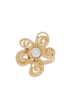 Melrose and Market | Imitation Pearl Swirl Flower Ring,商家Nordstrom Rack,价格¥45