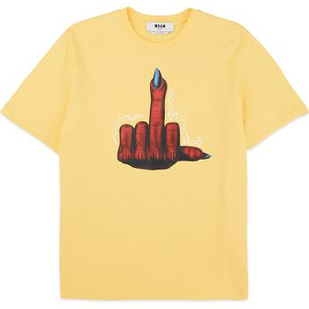 推荐Cartoon Print T-Shirt - Yellow商品