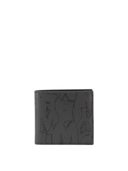 Alexander McQueen | Mcqueen Graffiti Billfold Wallets & Card Holders Black,商家Wanan Luxury,价格¥950