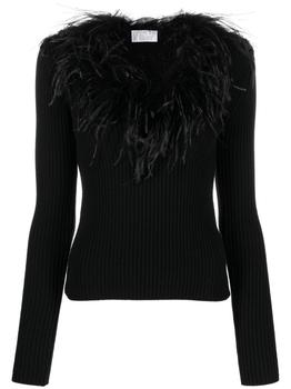 推荐Giuseppe di Morabito Knit Top With Feathers商品