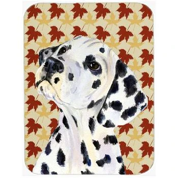 Caroline's Treasures | SS4364LCB 12" x 15" Dalmatian Fall Leaves Portrait Glass Cutting Board L,商家Verishop,价格¥244