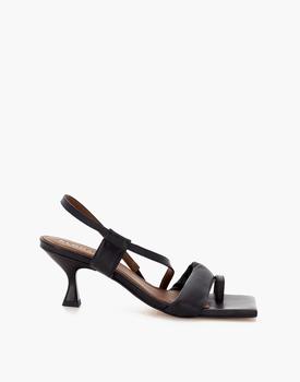 Madewell | ALOHAS Leather Asymmetrical Sandals in Black商品图片,8.5折
