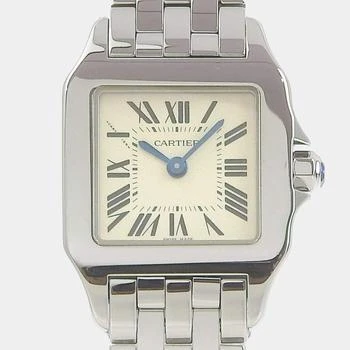 推荐Cartier White Stainless Steel Santos Demoiselle W25064Z5 Quartz Women's Wristwatch 20 mm商品