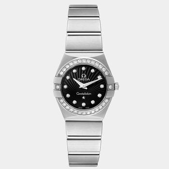 欧米茄星座怎么样, [二手商品] Omega | Omega Black Diamonds Stainless Steel Constellation 123.15.24.60.51.001 Women's Wristwatch 24 mm商品图片 7.4折