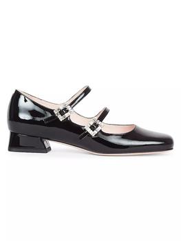 Roger Vivier | Mini Tres Vivier 25MM Leather Mary Janes商品图片,