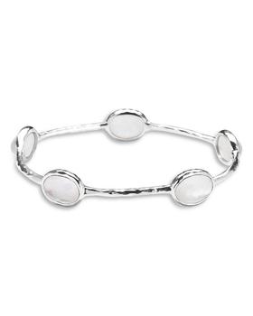 商品Ippolita | Sterling Silver Rock Candy® Mother of Pearl & Rock Crystal Doublet Five Stone Bangle Bracelet,商家Bloomingdale's,价格¥4034图片