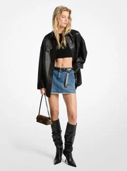 Michael Kors | Frayed Denim Mini Skirt,商家Michael Kors,价格¥224